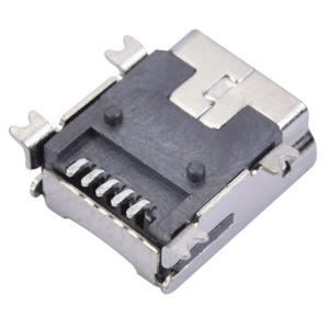China MINI USB B type 5 pin female type right angel surface mount smd type factory