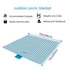 Extra Large Foldable Packable Picnic Blanket 200 x 200cm