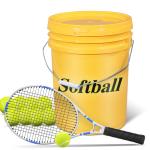 Colorful Custom Logo Plastic 5 Gallon Baseball Softball Bucket for Softball