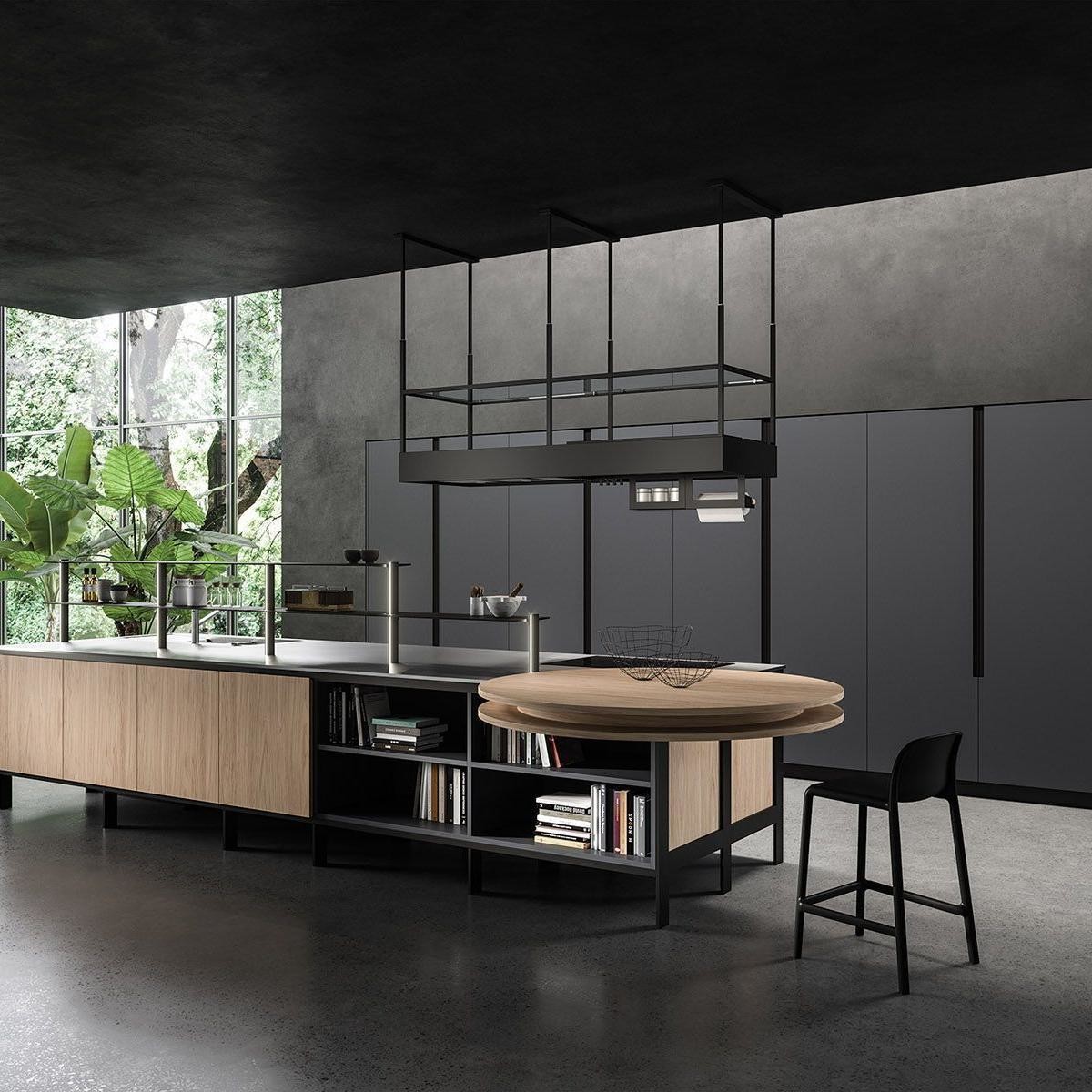 Kitchen Furniture Cabinets Luxury Modern Smart Modular Design Wooden Veneer Door Panel Wood Wall Kitchen Cabinet With Island