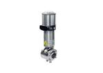4" 3 Way T Port Tri Clamp Pneumatic Ball Valve