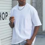 Wholesale Men Blank T-Shirt Custom Quality Cotton Loose Drop Shoulder Oversized