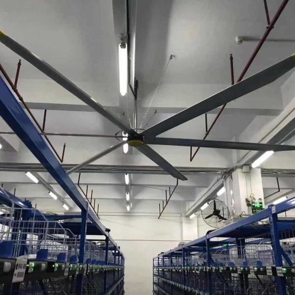 DC Brushless Pmsm Axial Exhaust Ventilation Cooling Industrial Ceiling Fan 5m
