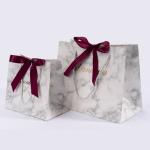 Custom Order Accepted CAIFENG Luxury Marble Paper Bag for Shoes Clothing Packing