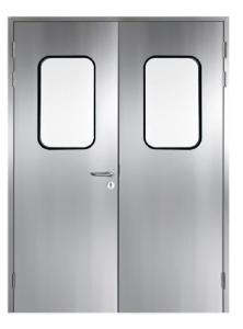 China 304 SS GMP Laboratory Doors Outswing Entry Doors And Windows For Pharma Hygiene Control factory