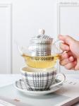 Sustainable Drinkware Type Glass Teapot Ceramic Tea Set Ideal Valentine'S Day