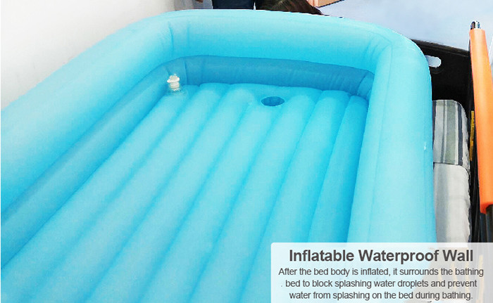 Multi Function Folding IPX4 Medical Inflatable Bathtub 40cmx40cmx63cm