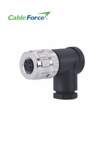 China 3 Pin Right Angled Field Wireable M8 Connector PA66 GF IP67 Female factory
