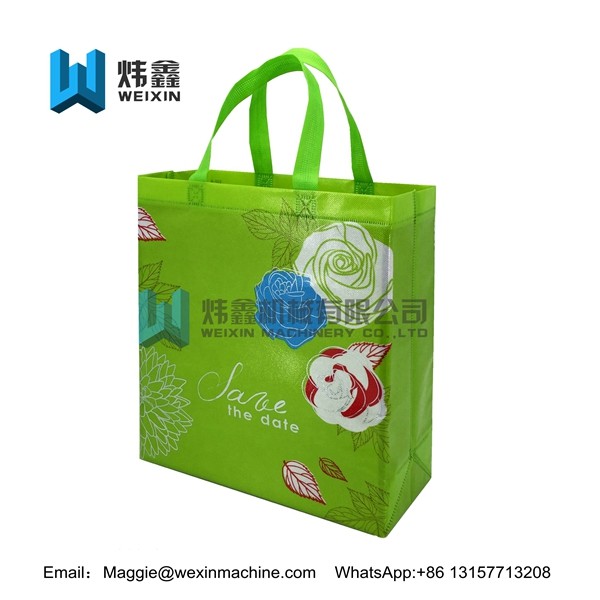 Red series 100gsm 2018 latest fashion pp non woven shopping bag with red handle