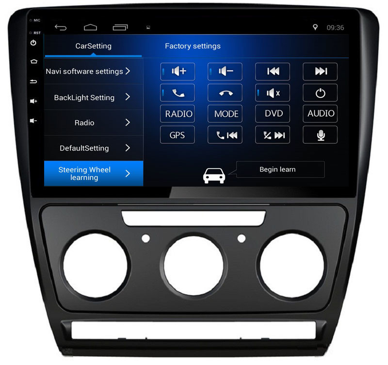 Ouchuangbo car gps head unit stereo android 8.1 for Skoda Octavia 2010-2013 manual support USB SWC wifi AUX radio