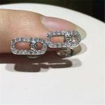 Luxury jewelry Mk With diamond stud earrings 18k white gold yellow gold rose