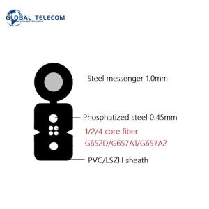 China Indoor Cabling Optical Fiber Drop Cable GJXCH G625D Single Mode factory