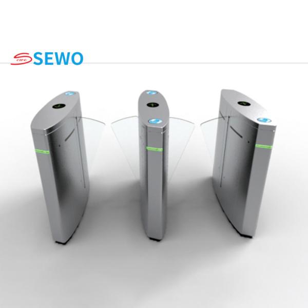 Customized RFID Speed Gate Turnstile 45people/min Flap Barrier Access Control