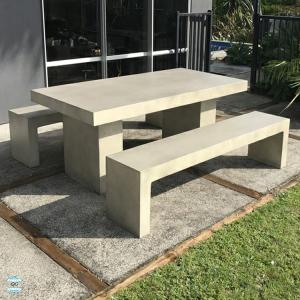 China GRC Outdoor Concrete Furniture Modern Simple Living Room Rock Coffee Table factory