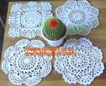 crochet doilies, crochet cup mat, crochet mat, Cotton Hand Made Crochet Doilies