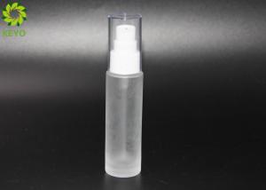 China Frosted Glass Pump Bottles 1 OZ For Serum / Lotion / Essential Oil Packaging factory