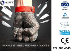 China Stainless Steel PPE Safety Gloves , Protective Cutting Gloves Mesh Convenient Cleaning factory