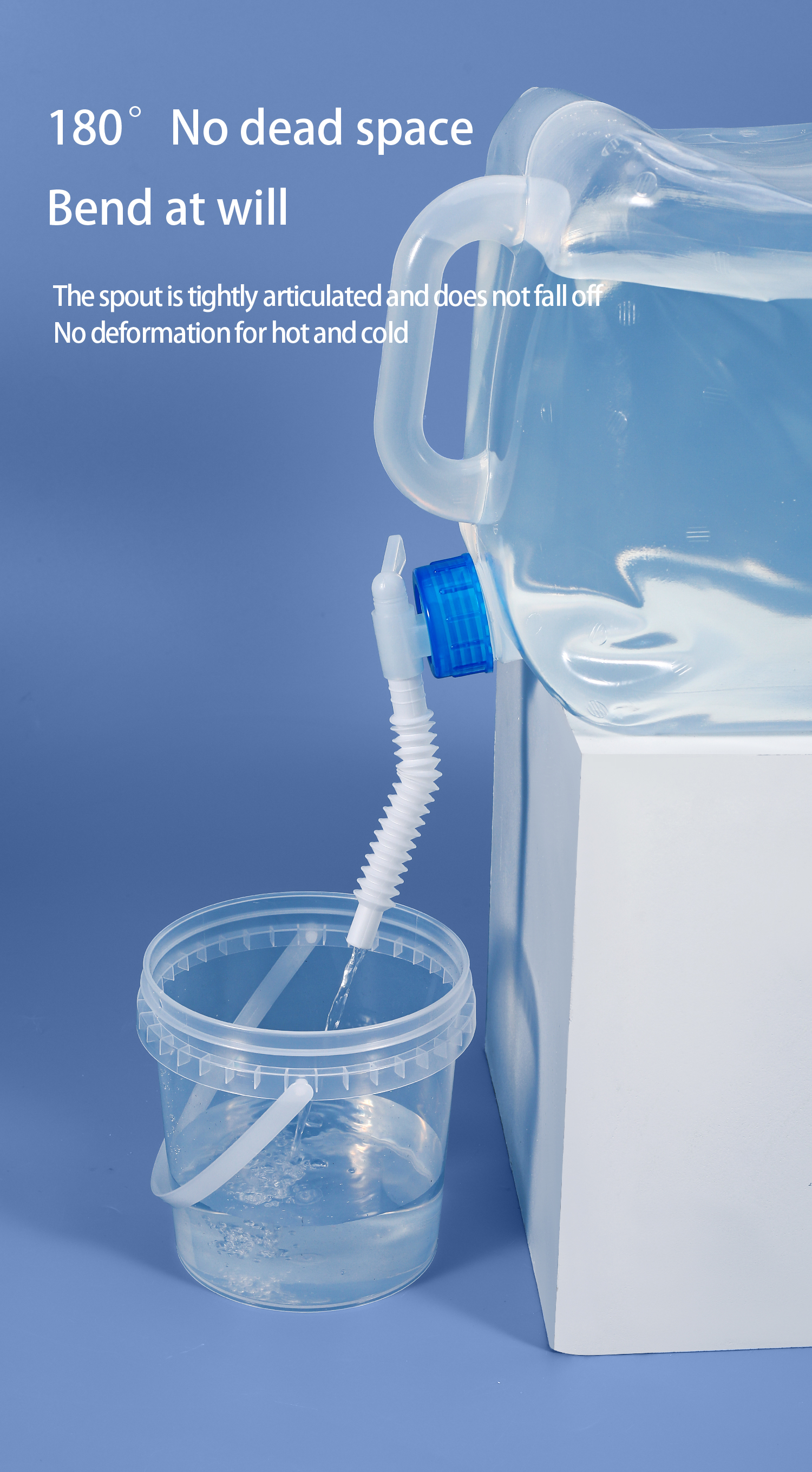 5L 10L 15L 20L Outdoor Camping Water Bag with Telescopic Tube Leak-Proof and Easy to Fill