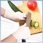 9 Inches White Synthetic Nitrile Gloves For Food Preparation Latex Free