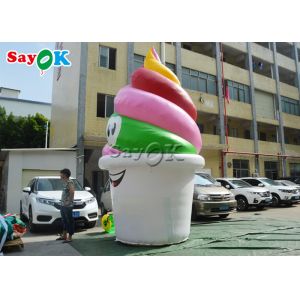 Custom 5mH PVC Inflatable Ice Cream Cone Model