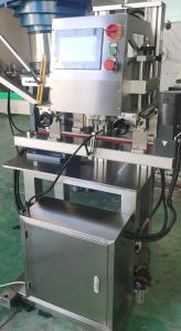 China 1PH Plastic Shampoo Bottle Linear Automatic Capping Machine Adjuatable 450KG on sale