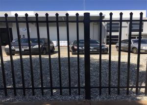China Powder Coated High Security Fence Systems Black Spear Pressed Fence Panels factory