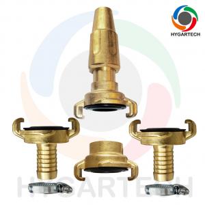China NBR Brass Hose Fittings Claw Lock Quick Connect Coupling & Spray Nozzle Set factory