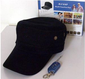 China Cap Hidden Camera Video Picture Mp3 Function Spy Cam 640*480 Black Hat factory