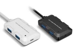 China Plastic Desk Computer 4 Port LED Indicator USB 3 HUB factory