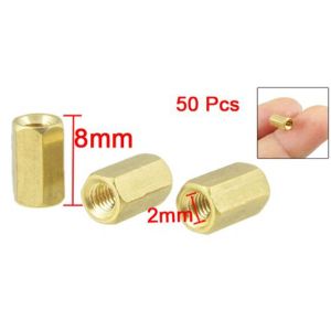 Precision CNC Lathe Machined Plastic Parts Copper Brass Adapter Hex Nuts Milling