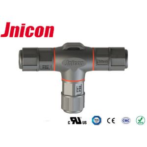 T Type Outdoor IP68 Wire Connector 2 Pin Screw Locking For Connecting Cable