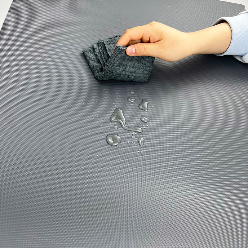 Waterproof Cabinet Shelf Mat with Diamond Pattern Non-Slip Bathroom Drawer Liner Eva Grey