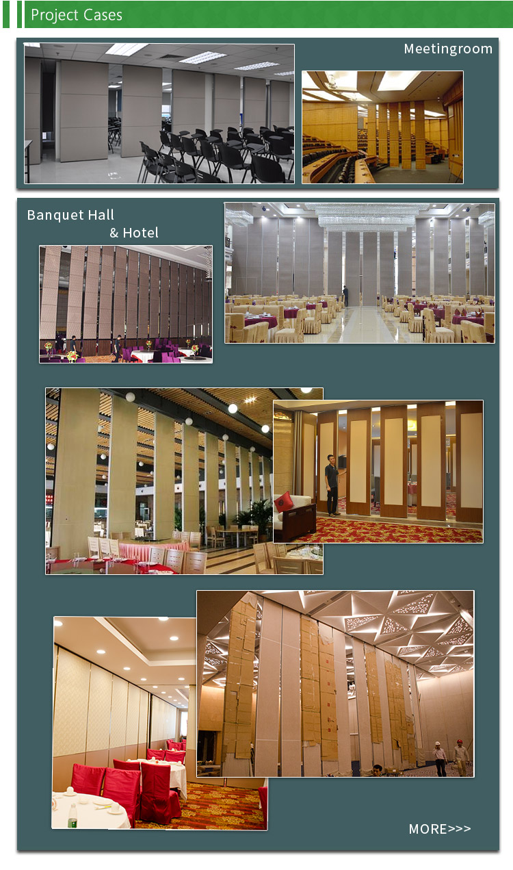 Restaurant sound proof interior acoustic wall movable partition