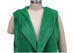 Stylish Green Ladies Tank Tops Hooded Open Front Sleeveless Cardigan Vest
