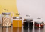 Round Wide Mouth Glass Storage Jars Weed Container 250ml With Aluminum Screw Cap
