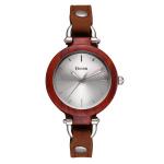 fashion lady watches , vintage designs , leather wood watches in elegant ,