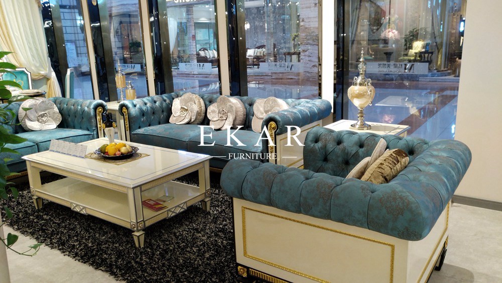Luxury Fabric Classic European Set Couch Living Room Sofa FLN-M-SF101