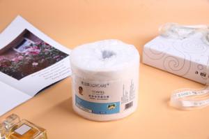 China 20*20cm 100% Pure Cotton Tissue Roll Travel Cotton Facial Tissue For Face Cleaner factory