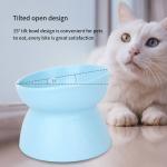 Elevated Raised Cat Bowl Double Bowl Neck Guard Drinking Water Feeding Plastic