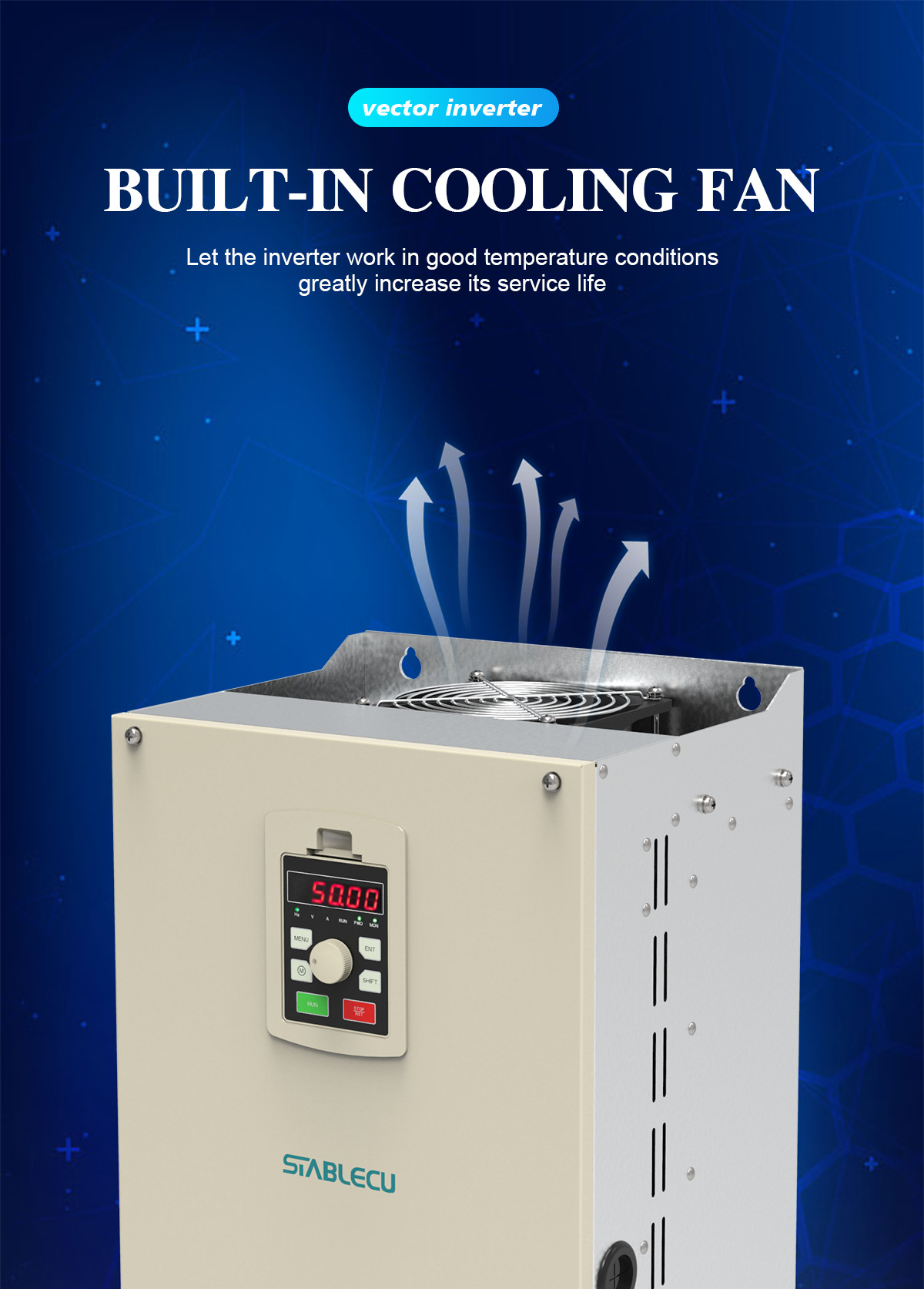 30KW 37KW AC To AC Variable Frequency Inverter 380V 3 Phase Output VFD