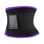 Leather Label Waist Trimmer Belt 43.3 Inch Stomach Sweat Wrap