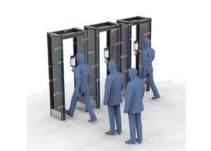 China Non Contact Walk Through Body Temperature Scanner Gate For Public Area factory