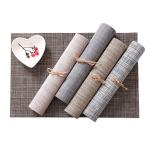 Customized Logo Acceptable Square Plastic Washable PVC Placemats for Table