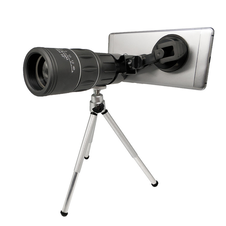 16x52 Telescope Monocular Smartphone Portable Zoom Dual Focus Optics