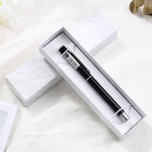 China white special paper texture pen box luxury ballpoint pen pack box custom gift ballpoint pen box factory