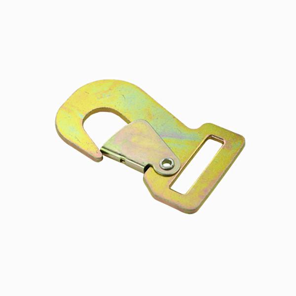 High Quality New Style Factory Safety Cargo Gold Flat Buttle Hoist Hook For Tie