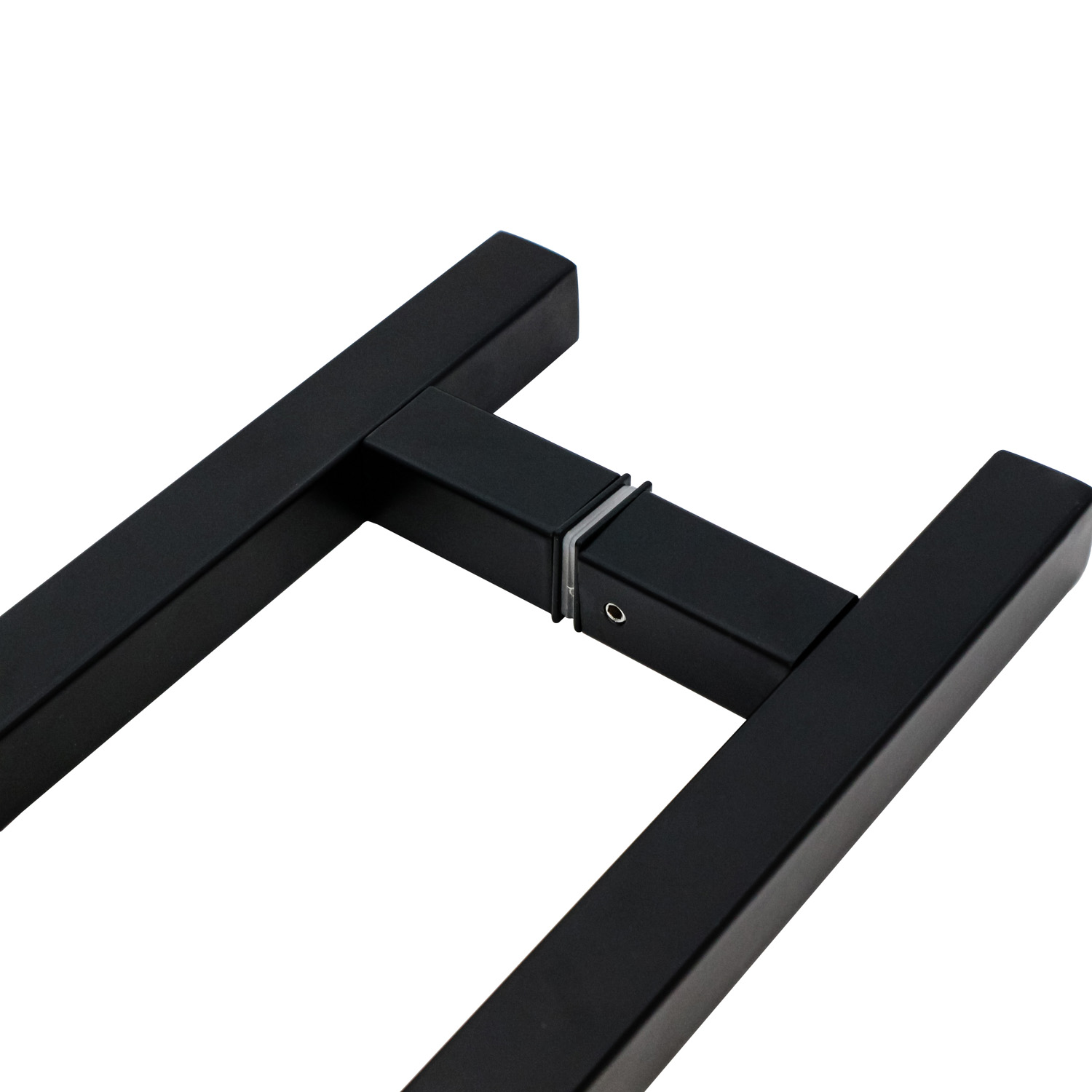 Matt Black L-Shaped Bathroom Glass Door Handle for Shower Made of Stainless Steel 304