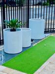 Powder Coated Finish Fiber Clay Planters Fibre Clay Flower Pots
