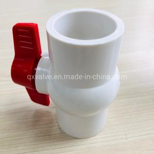 China Water Irrigation PVC DIN ANSI Plastic Compact Ball Valve Channel Straight Through Type factory
