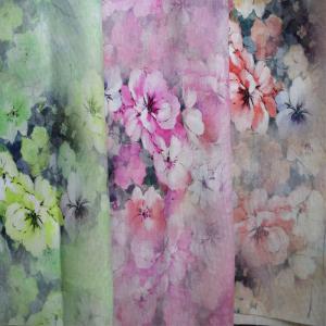 China Floral Pattern Soft Tulle Fabric Tencel Printed Pure Cotton Printed Sleepwear factory